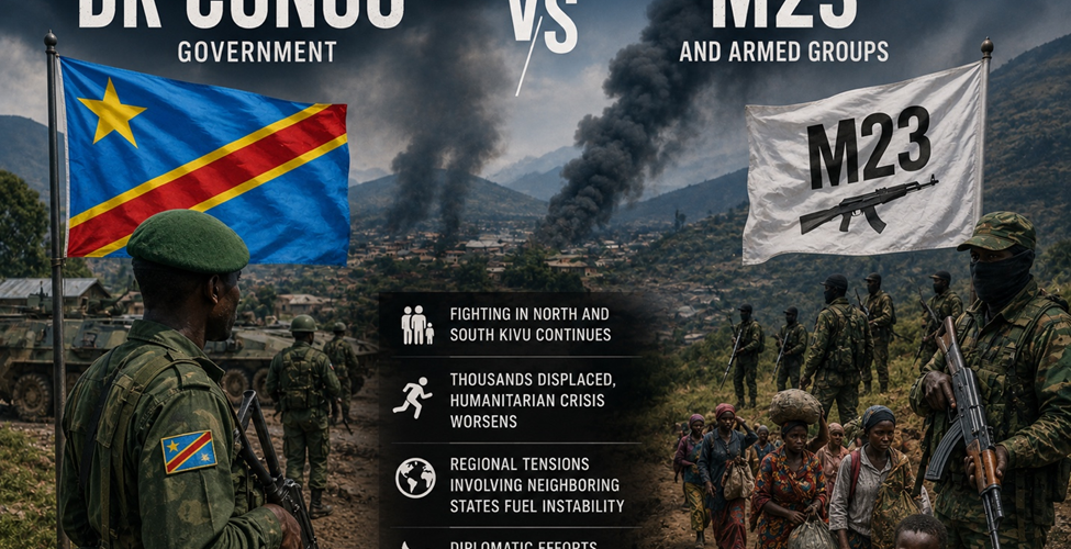 DR Congo Conflict Intensifies as Fighting with M23 and Armed Groups